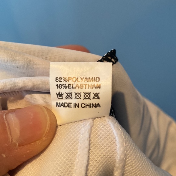 NWOT Black Blue Gold & White Floral One-Piece Bathing Suit - Picture 10 of 10